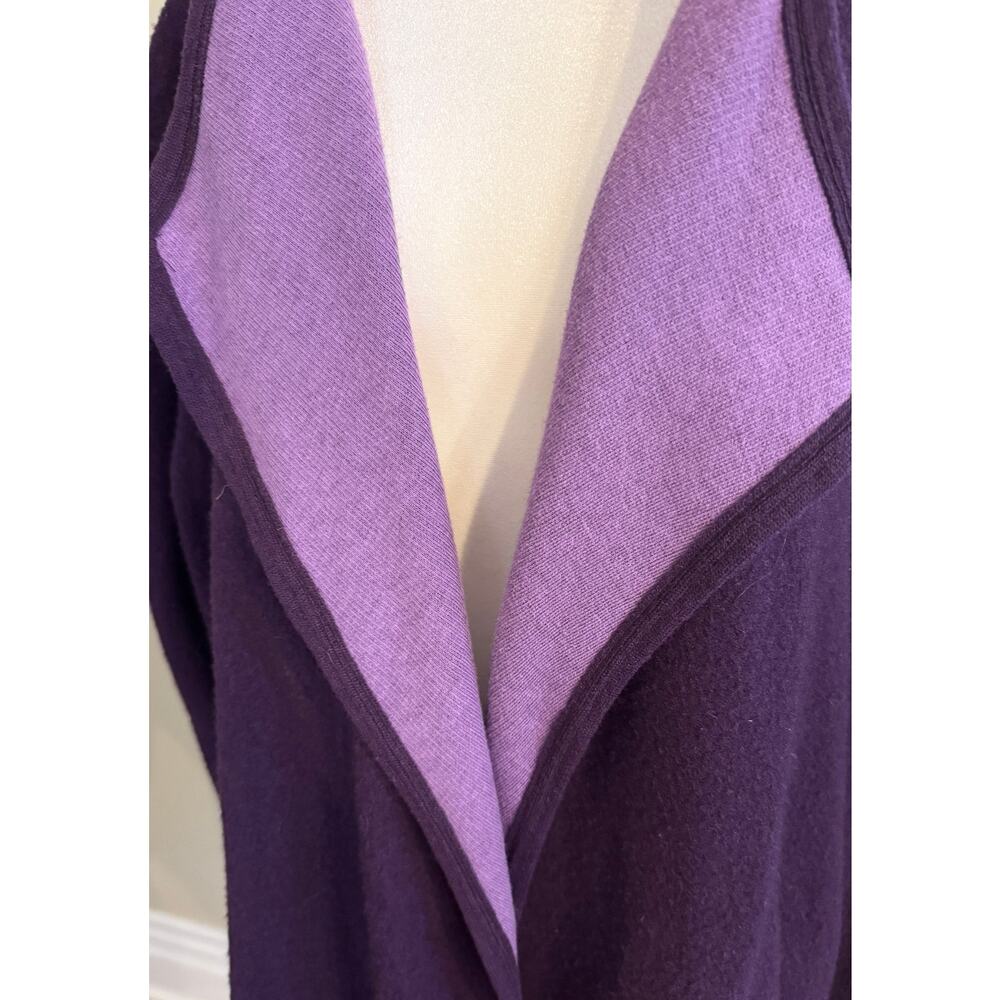 Eileen Fisher Lambswool Doubleface Cape Jacket Shacket Open Cardigan Size XL - Picture 2 of 6